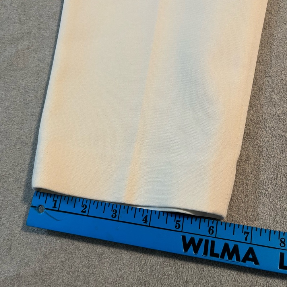 ST. JOHN Cream tapered leg Trouser dress pants - Picture 9 of 12